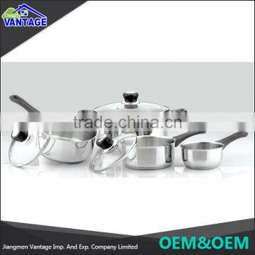  china elegant pcs cookware set factory / cooking pot manufacture / stainless steel hot pot