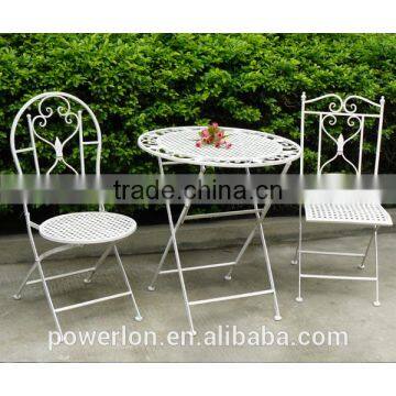 Set 3 Metal Vintage Bistro Set Outdoor Furniture photo-6