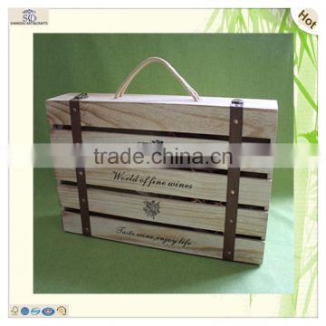 wholesale colored divider bottle wine wood gift boxes