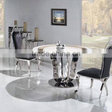 TH283 Good Quality Marble Top Round Dining Table photo-3