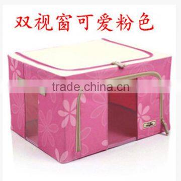 N493 Household Non Woven Box Zipper Foldable Clothing Storage Box photo-3