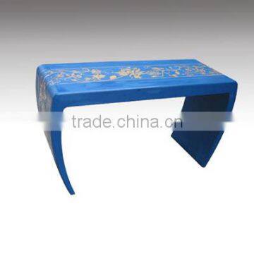 High quality best selling metallic blue rectangle table from Vietnam