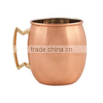 BPA FREE SMOOTH 100% COPPERTISAN BARREL MOSCOW MULE DRINKING MUG