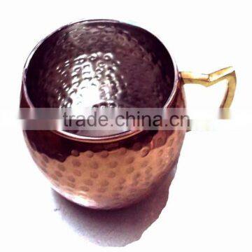 HAMMERED FINISH 100% PURE COPPER MOSCOW MULE MUGS NICKLE LINED photo-3