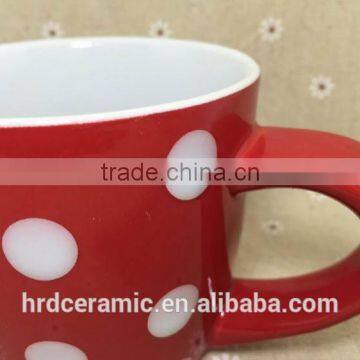 Stocked Cheap Red Ceramic Cup,Ceramic Coffee Cup , Milk Mug