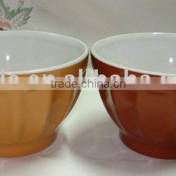 Two-tone colorfull ceramic bowl