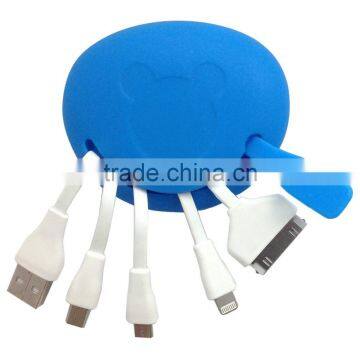 Portable 4 in 1 Multi Function Usb Cable with Brand Logo For Promotion