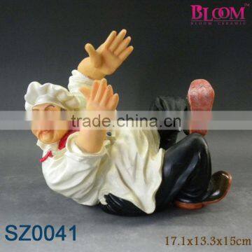 Custom decorative funny polyresin wine bottle holder