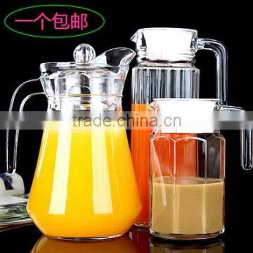 Machine Blown Pressed Clear Drinking Glass Cup With Handle