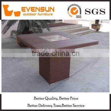 5PC Multi-function Club Room PE Rattan Dining Set Wicker Furniture photo-6