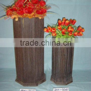 wooden flower vases