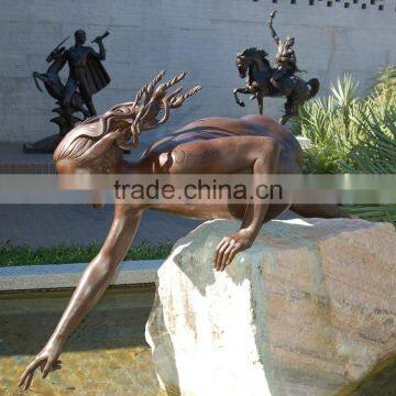 Home Decor Metal Craft Life Size Sexy Nude Woman Bronze Sculpture Fountain photo-3