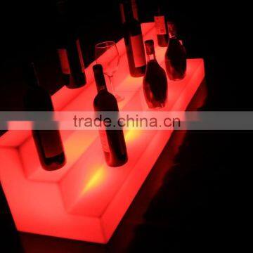 PE Plastic Led Warehouse Bar Display/ Stair Stackable Wine Racks photo-4