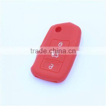 Fob Key Case For Volkswagen 3 Buttons Smart Remote Keys Silicone Keyholder, Key Bags photo-4