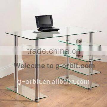 Metal frame design modern glass computer table