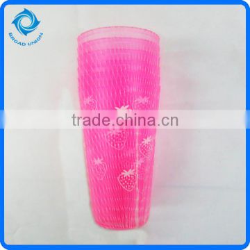 Plastic Water Cup Pink Water Cup Round Water Cup