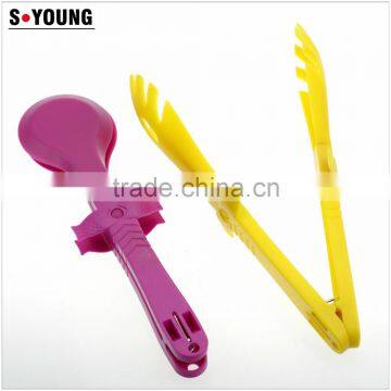 35002 Cute Nylon Kitchen Tongs BBQ Cooking Food Salad Tongs photo-2