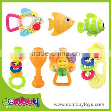 Hot selling cartoon animal toys plastic wholesale baby rattles