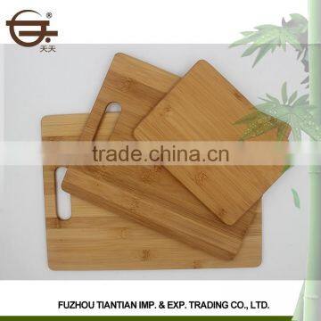 High Quality 3 Pieces Various Size Eco-friendly Square Bamboo Cuttingboard photo-3