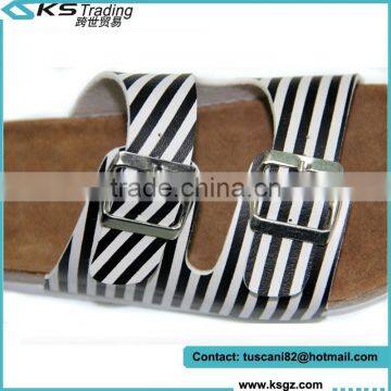 Newest 2015 Ladies Sandal Shoes With Double Strap Mule Striped photo-5