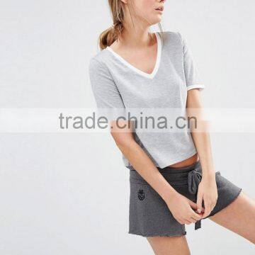 New Design OEM T-shirt Women Sexy Short Tshirt High Quality Wholesale Custom T Shirt