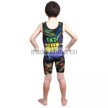USA Cheap Custom Sublimated Wrestling Singlets for Children photo-2