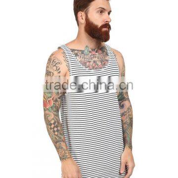Dri Fit Mens Casual Vest Tank Top Mens Casual Vest Black and White Stripe Mens Casual Vest photo-4