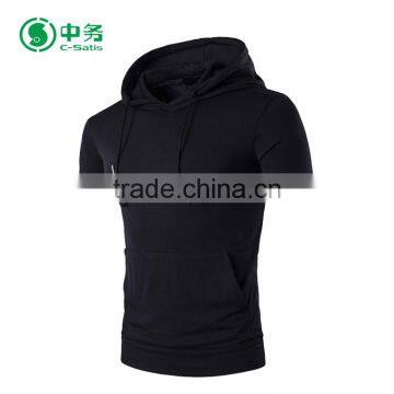 2017 Latest Design Clothing Sublimation Mens Short Sleeve Blank Pullover Hoodies photo-6