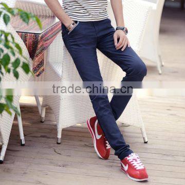 Fashion Men's Casual Trousers Solid Color Slim Straight (902) photo-5