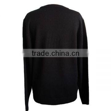 Snowman Pattern Men Pullover Black Ugly Christmas Sweater Design photo-3