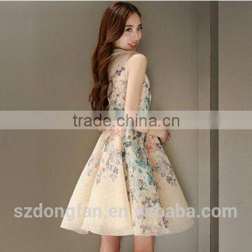 2015 Women Summer Dress Print New Fashion Casual Dresses Sleeveless Short Printed Party Girls Vestidos Femininos Hot Sale photo-3