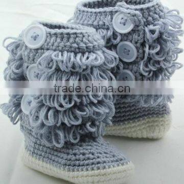China Cheap Price Hand Knitted Baby Booties photo-2