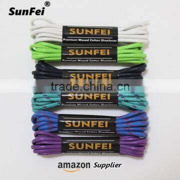 Luxury Derby Leather Shoes White Waxed Laces Shoelaces Customzied Metal Tipped Formal Dress Wax Shoelaces - EBay/amazon Supplier photo-2