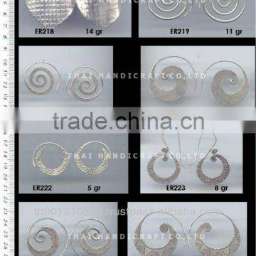 Thai Karen Silver Earring Jewelry 925 Sterling Silver