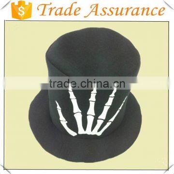 Wholesale Halloween pirate top hat with all over skull printing