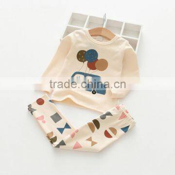 High quality casual animal printing girls soft pajamas kids