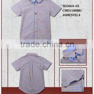 Designer Custom Short Sleeve Kids Shirt Boys Shirt photo-4