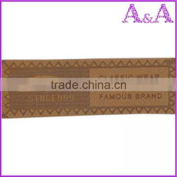 Custom personalized metal logo genuine leather label/leather patch and tags for garment
