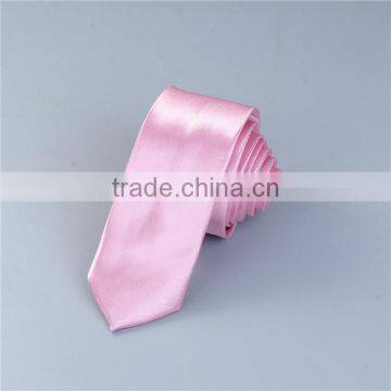 High Quality Polyester Necktie Deep Pink Ties Men Necktie photo-3