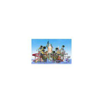 Outdoor Water Playground Equipments with water house and water slide for water park