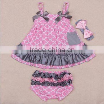 Baby Girl Infant 3pcs Clothing Sets Suit Princess Romper Dress/Jumpersuit Baby Party Birthday Costumes photo-6