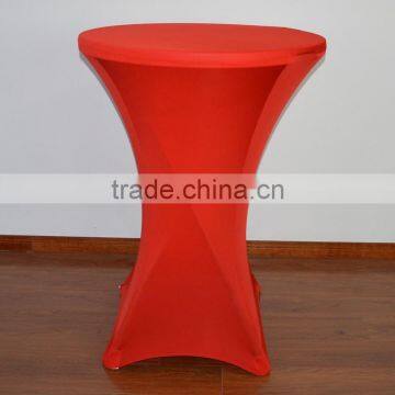 Beautiful red spandex cocktail table cover/cloth for weddings