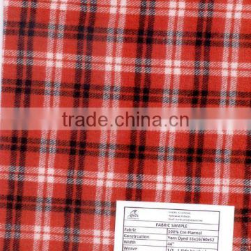 Best Selling Yarn Dyed Plaid Fabric Wholesale Flannel Fabric