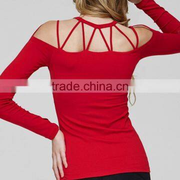 Dry fit Women Long Sleeve Shirts Nylon Slimming Gym Wear