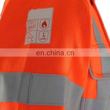 Coal Mine Workers Reflective Fire Retardant Working Cotton Blue Overalls
