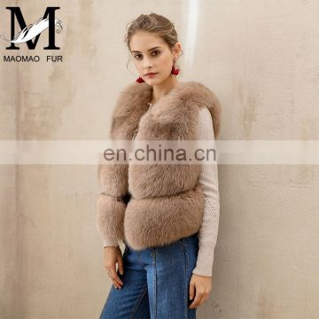 2015 European Fashion Women Vest New Style Beautiful Lady Real Fur Vest