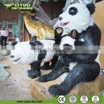 Outdoor Mechnical Animal Theme Park Life Size Panda For Sale