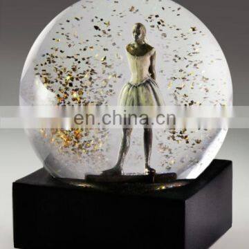 resin dancing girl snow globe