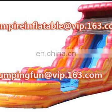 Inflatable slide jumper/orange medium size water slide/inflatable water slide with pool ID-SLM086