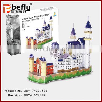 DIY assembly Neuschwanstein castle 3d puzzle architecture model